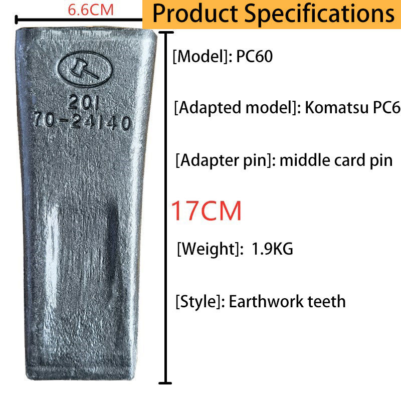Ném sắt Bolt đống răng PC60 đá răng cho thợ đào đống