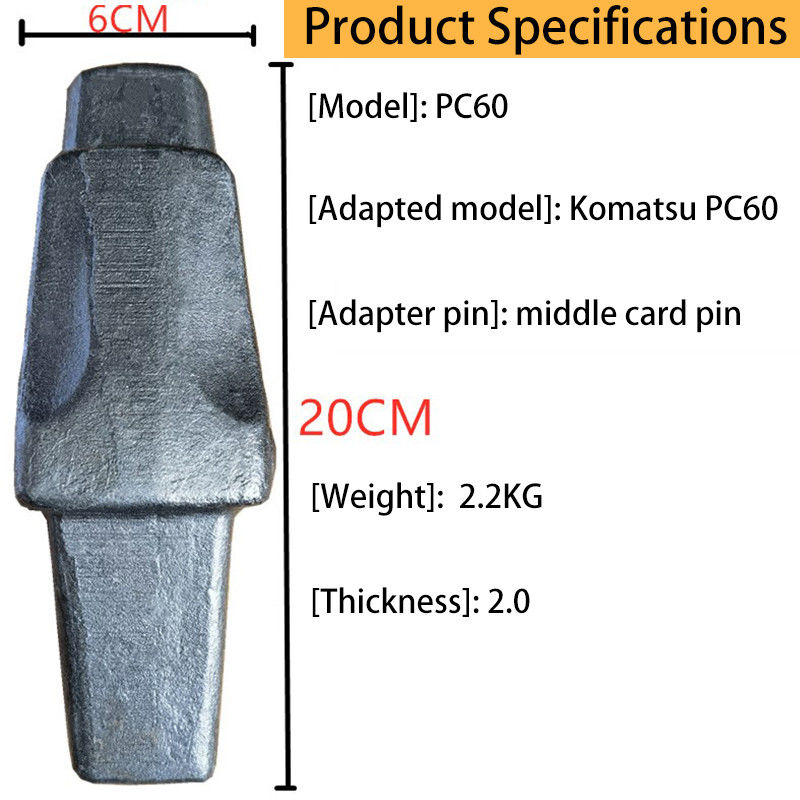 Ném sắt Bolt đống răng PC60 đá răng cho thợ đào đống