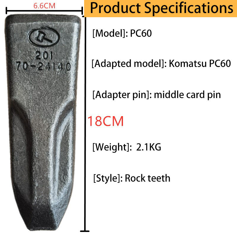 Ném sắt Bolt đống răng PC60 đá răng cho thợ đào đống