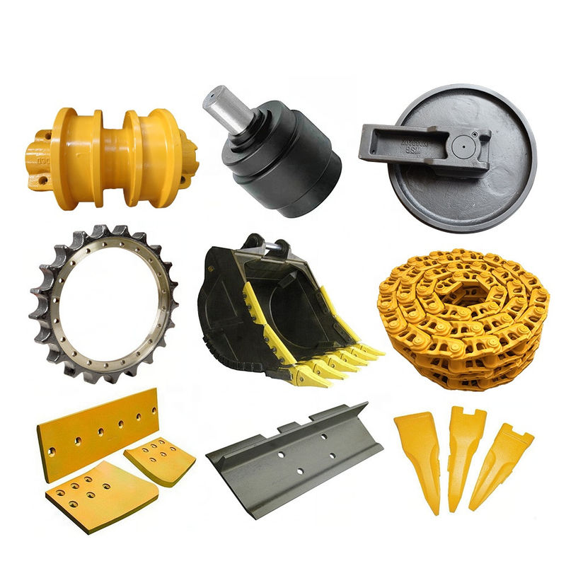 Đường dây đầu tiên idler assy cho mini excavator bánh xe bulldozer bộ phận cao su idler js220 pc20 pc60 pc200 pc300 ex120-2 js220
