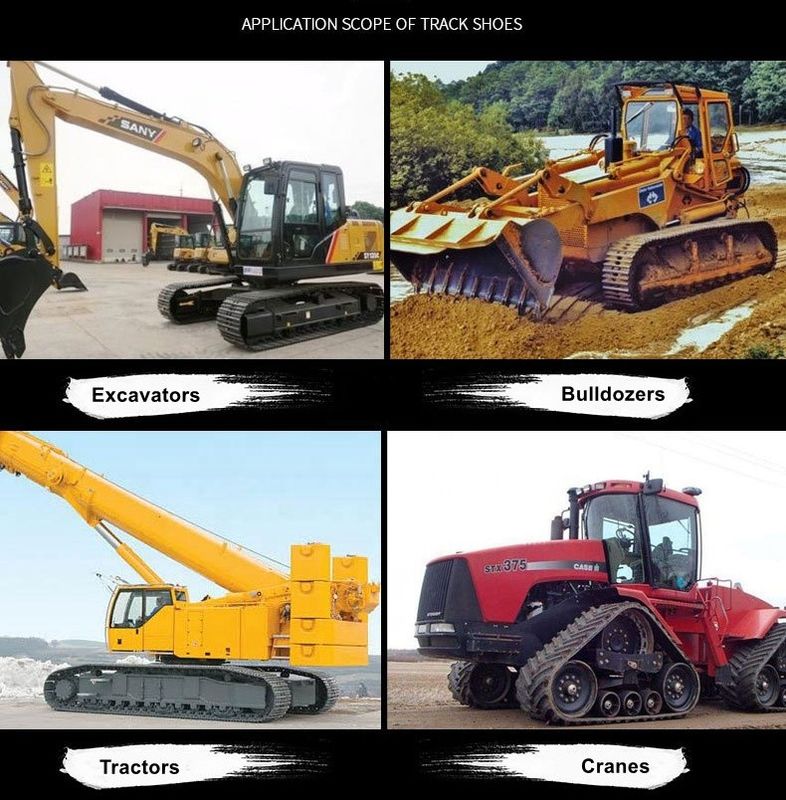 Cao chất lượng cao su Crawler Excav Track Pad cao su / Board Polyurethane Grousers Giày cho bộ phận xe khoan máy đào