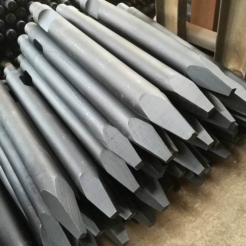 Hydraulic Rock Hammer Concrete Stone Breaker Parts Tool Round Flat Wedge Moil Point Chisel Cho máy đào