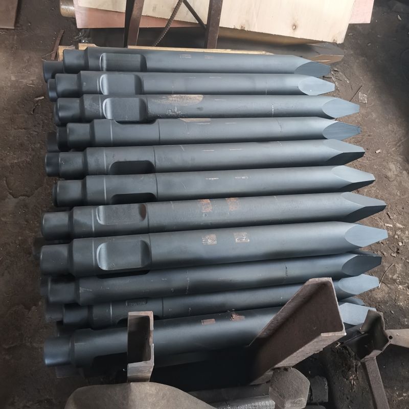 Các bộ phận của máy đào thủy lực đá búa phá vỡ đục đục 68mm thủy lực phá vỡ đục công cụ của loại ốc 135mm 140mm