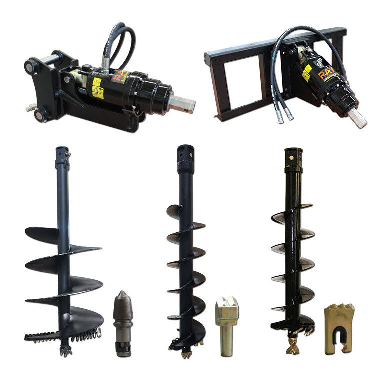 Hydraulic Ground Earth Auger Drill cho máy đào Skid Steer Backhoe Loader Crane