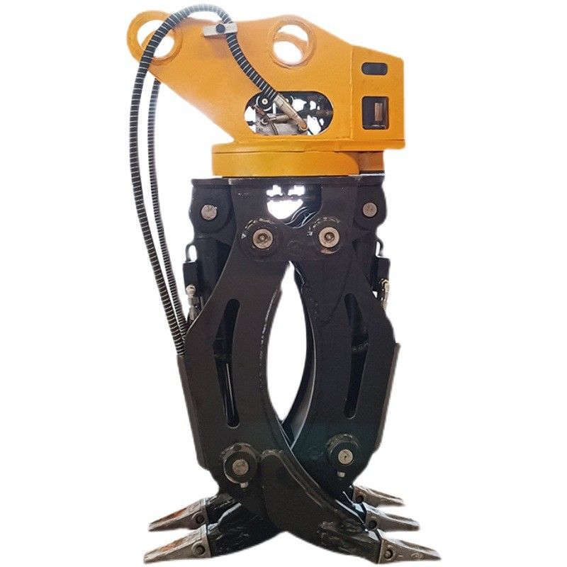 tùy biến Đơn vị hai xi lanh 360 xoay cầm thủy lực kẹp cánh tay kính thiên văn chốt cầm gỗ xô cho máy đào