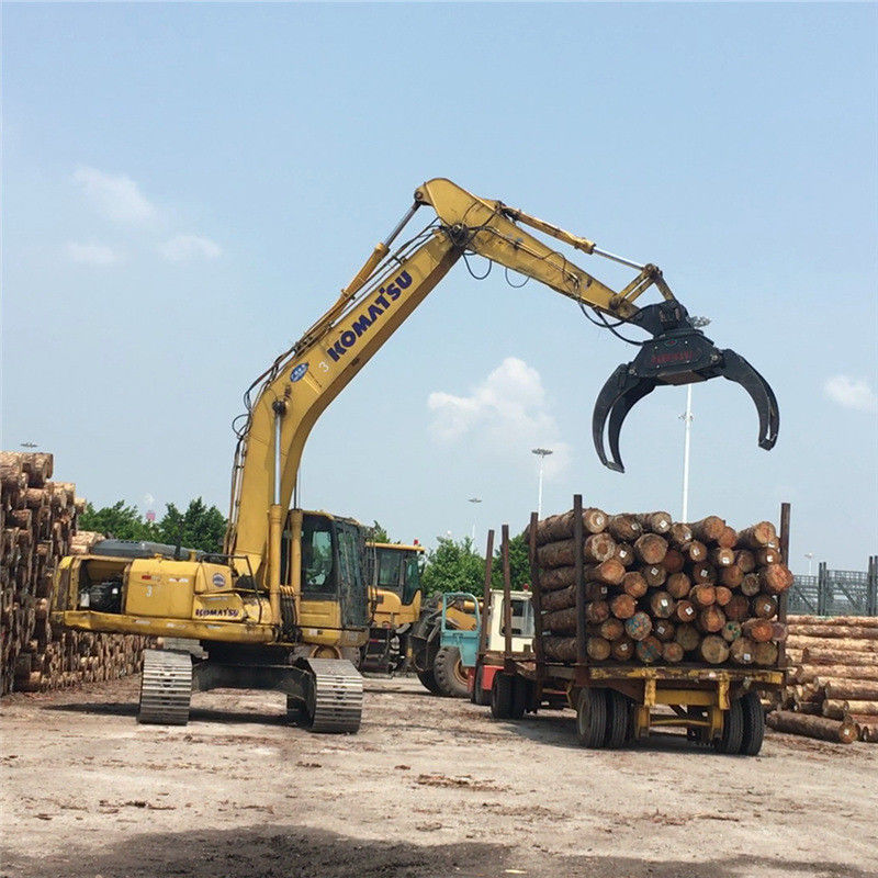 tùy biến Đơn vị hai xi lanh 360 xoay cầm thủy lực kẹp cánh tay kính thiên văn chốt cầm gỗ xô cho máy đào