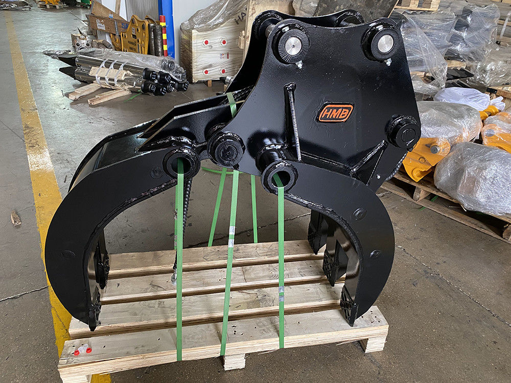 Máy khai quật Grip Bucket Hydraulic Wood Grip 360 Log Grab And Stone Excavator Rotating Grip