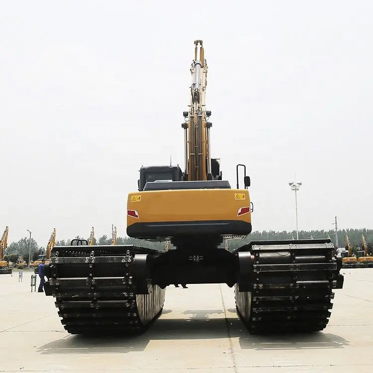 tùy chỉnh Swamp Buggy với Pontoons nổi Amphibious Pontoon được sử dụng cho 7 - 50 Ton Excavator