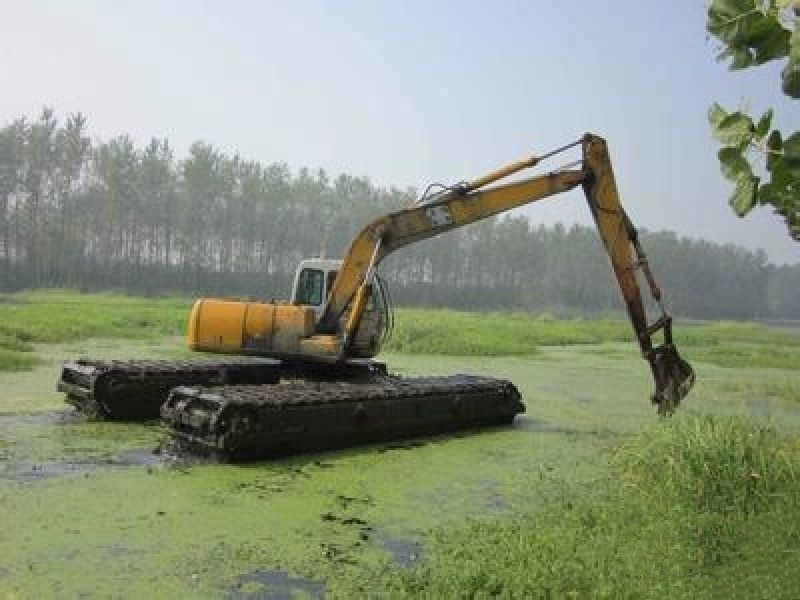 Pontoon tùy chỉnh Q335B Q355B Excavator Pontoon Floating Swamp Amphibious Pontoon cho SANY SY135C