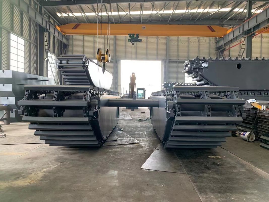 Pontoon tùy chỉnh Q335B Q355B Excavator Pontoon Floating Swamp Amphibious Pontoon cho SANY SY135C