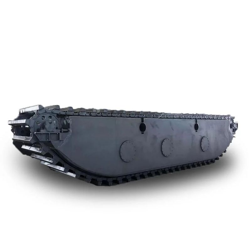 Máy đào đổ bộ nổi tùy chỉnh Pontoon Q355B Q690 Q345BU Các bộ phận tàu ngầm Đường thủy được sử dụng cho Cat 320D PC200