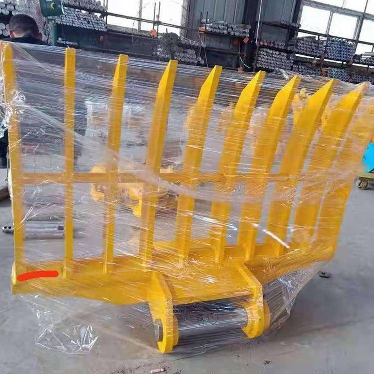 Máy đào tùy chỉnh Rake làm sạch đất 1 - 50 tấn Excavator Q355B Stick Rake