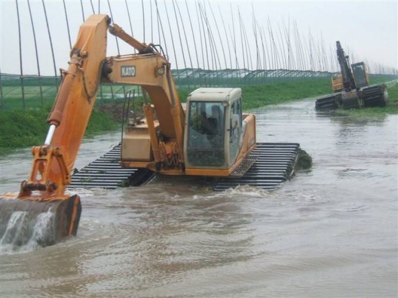 Máy thợ đào thủy lực tùy chỉnh Pontoon Amphibious Floating được sử dụng cho Máy ván thợ đào 320D 320C SY215 PC200