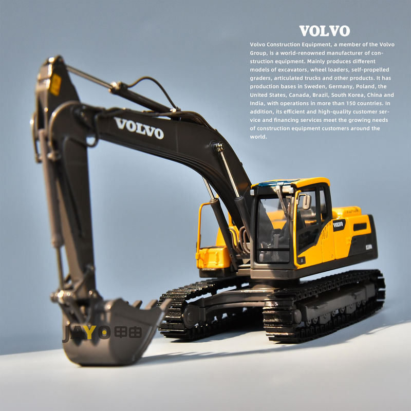 VOLVO Volvo EC220DL hợp kim máy đào mô hình kỹ thuật ban đầu xe mô phỏng máy đào trang trí