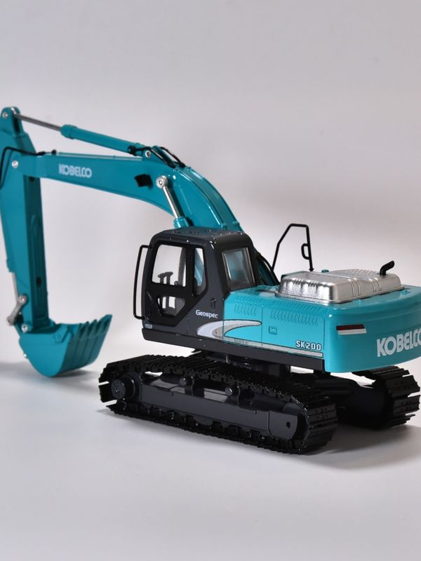Mô hình máy đào KOBELCO mô hình nguyên bản kim loại kim loại Shinko SK200 đồ chơi trang trí