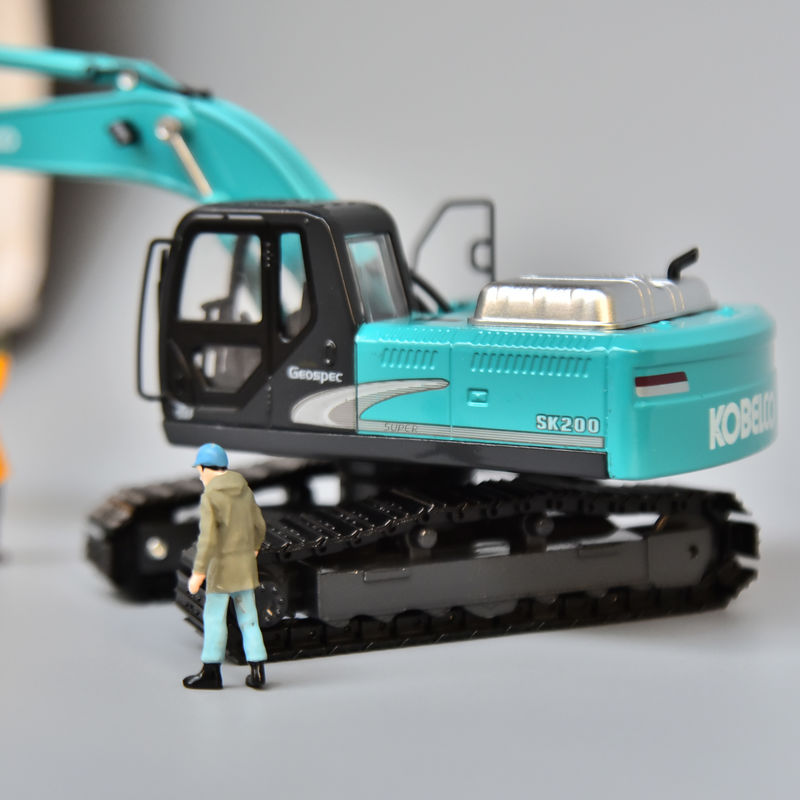 Mô hình máy đào KOBELCO mô hình nguyên bản kim loại kim loại Shinko SK200 đồ chơi trang trí