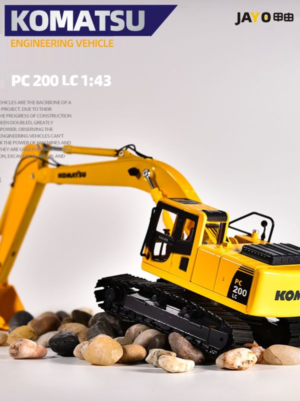 Komatsu PC200 Excavator 1/43 Scale Diecast Metal Model Cửa mở sưu tập