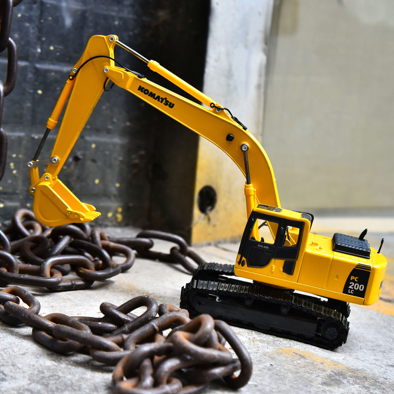 Komatsu PC200 Excavator 1/43 Scale Diecast Metal Model Cửa mở sưu tập