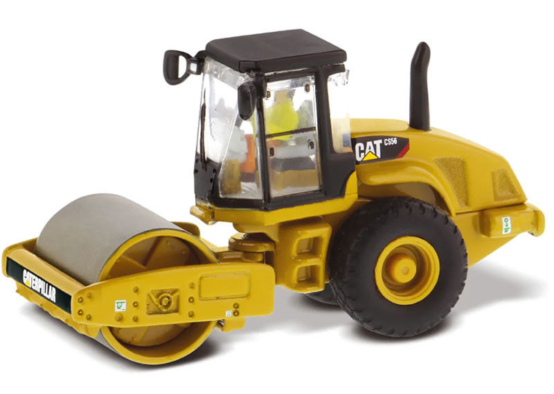 Diecast CAT CS56 Smooth Drum Vibratory Roller 1:87 Scale Xây dựng mô hình sao chép