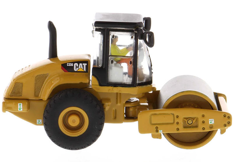 Diecast CAT CS56 Smooth Drum Vibratory Roller 1:87 Scale Xây dựng mô hình sao chép