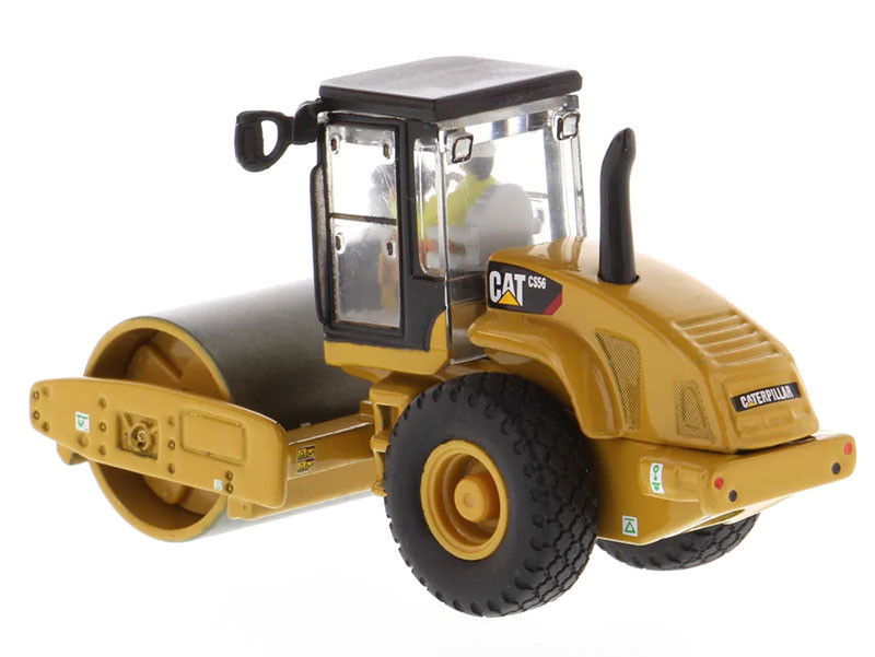 Diecast CAT CS56 Smooth Drum Vibratory Roller 1:87 Scale Xây dựng mô hình sao chép