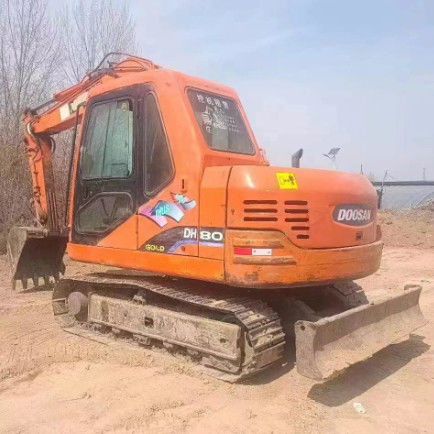 Doosan DH80 Mini Excavator sử dụng 8 tấn Capacity CE ISO cho tiện ích cảnh quan