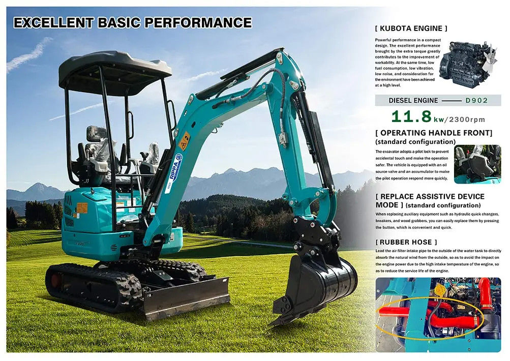 R322 Mini Excavator CE ISO được chứng nhận 1 năm bảo hành cho xây dựng tiện ích cảnh quan