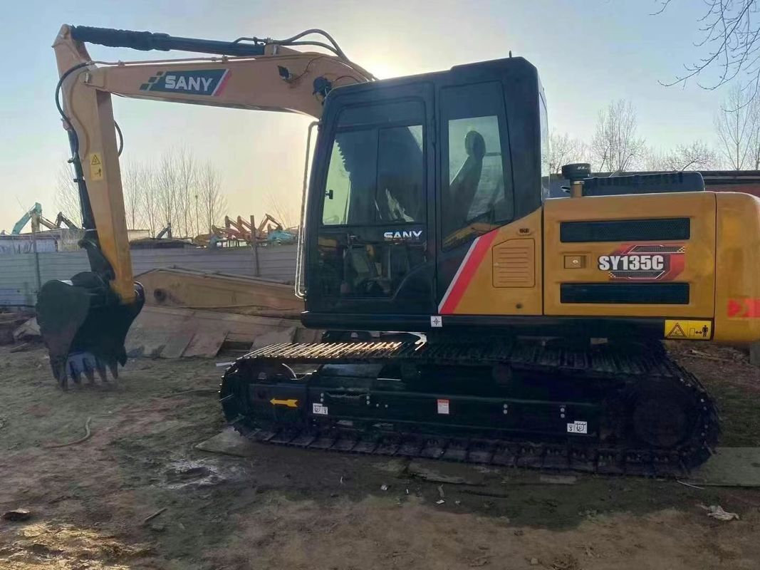 Sử dụng SANY SY135C 13.5T máy đào đầy đủ dịch vụ lịch sử Xây dựng khai thác mỏ Di chuyển đất