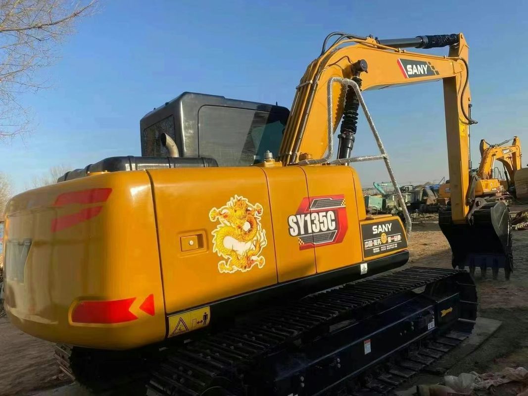 Sử dụng SANY SY135C 13.5T máy đào đầy đủ dịch vụ lịch sử Xây dựng khai thác mỏ Di chuyển đất