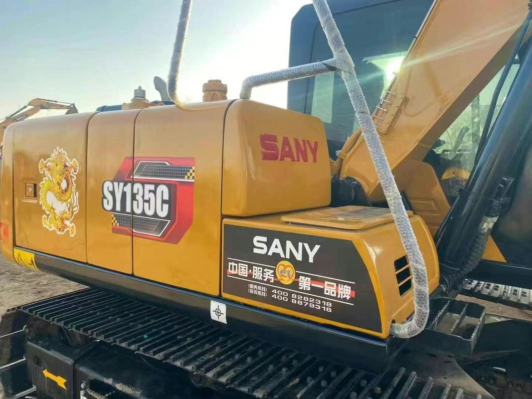 Sử dụng SANY SY135C 13.5T máy đào đầy đủ dịch vụ lịch sử Xây dựng khai thác mỏ Di chuyển đất
