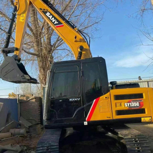 Sử dụng SANY SY135C 13.5T máy đào đầy đủ dịch vụ lịch sử Xây dựng khai thác mỏ Di chuyển đất
