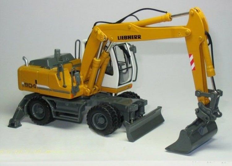 1/50 Liebherr A904C Mô hình thợ đào bánh Die Cast Metal Collectible With Grab Bucket 58004