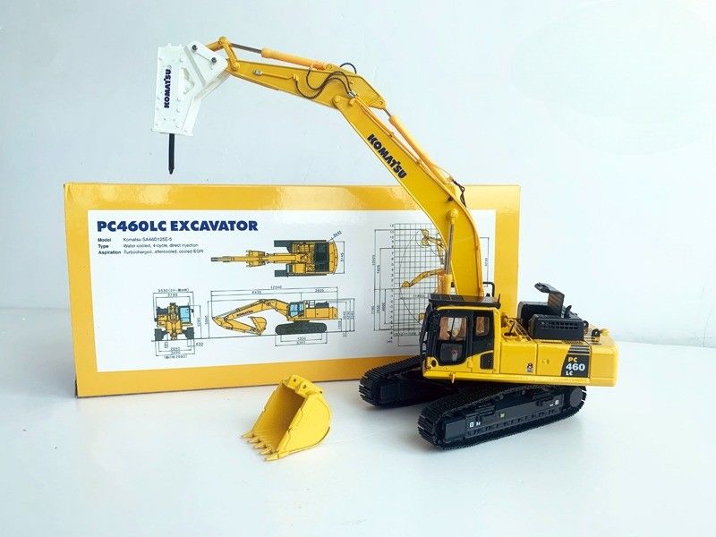 Komatsu PC460LC-8 1/50 Thiết kế thợ đào hợp kim đúc thô với bộ ngắt thủy lực