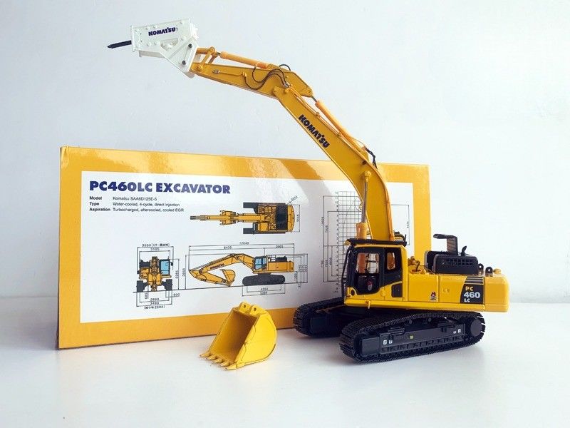 Komatsu PC460LC-8 1/50 Thiết kế thợ đào hợp kim đúc thô với bộ ngắt thủy lực