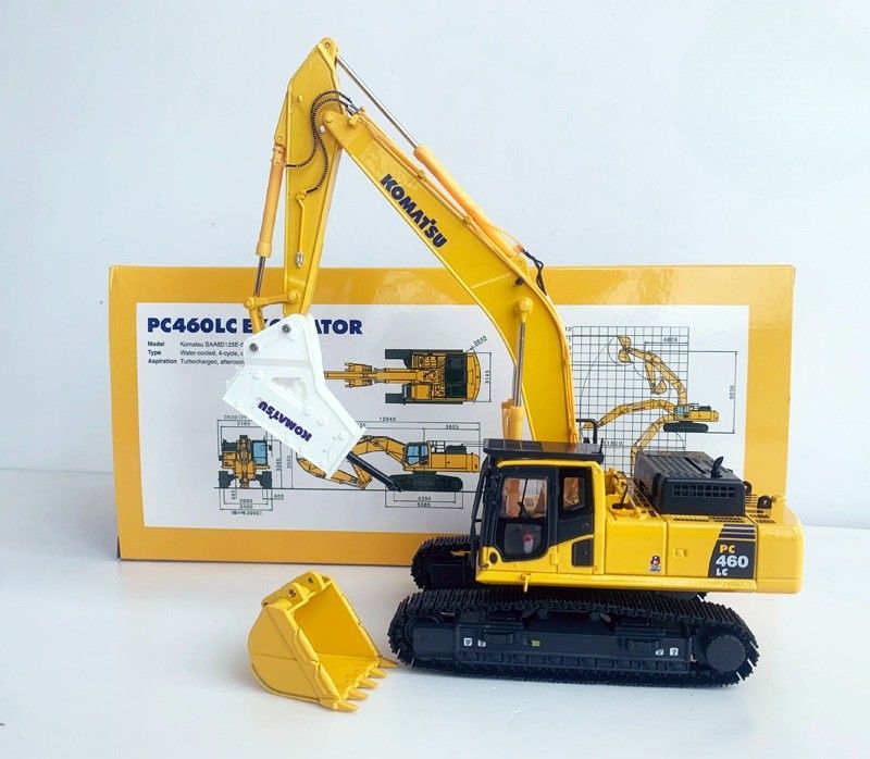 Komatsu PC460LC-8 1/50 Thiết kế thợ đào hợp kim đúc thô với bộ ngắt thủy lực