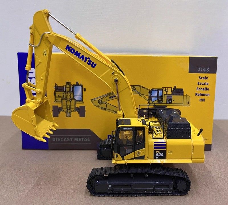 1/43 Scale Komatsu PC520LC-11M0 Alloy Die-Cast Excavator Model - Được cấp phép thu thập