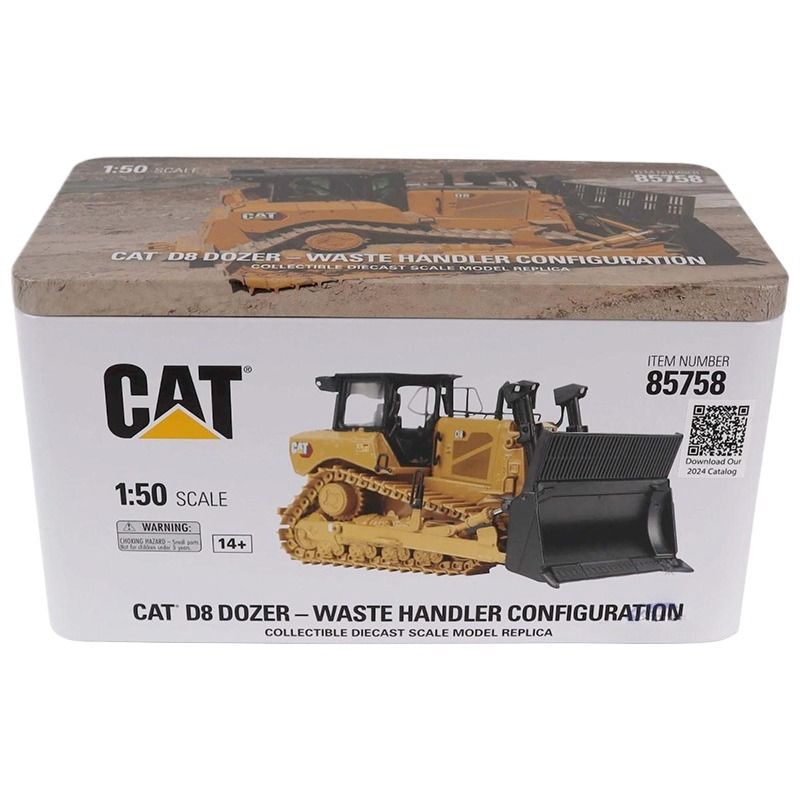 Mô hình máy ủi xích hạng nặng Diecast Masters tỷ lệ 1:50, máy xử lý phế liệu 85758
