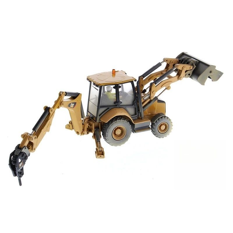 Diecast Masters 420F2IT Skid Steer Loader Backhoe Vàng sơn hoàn thiện Mô hình DM Limited 85755 1/50
