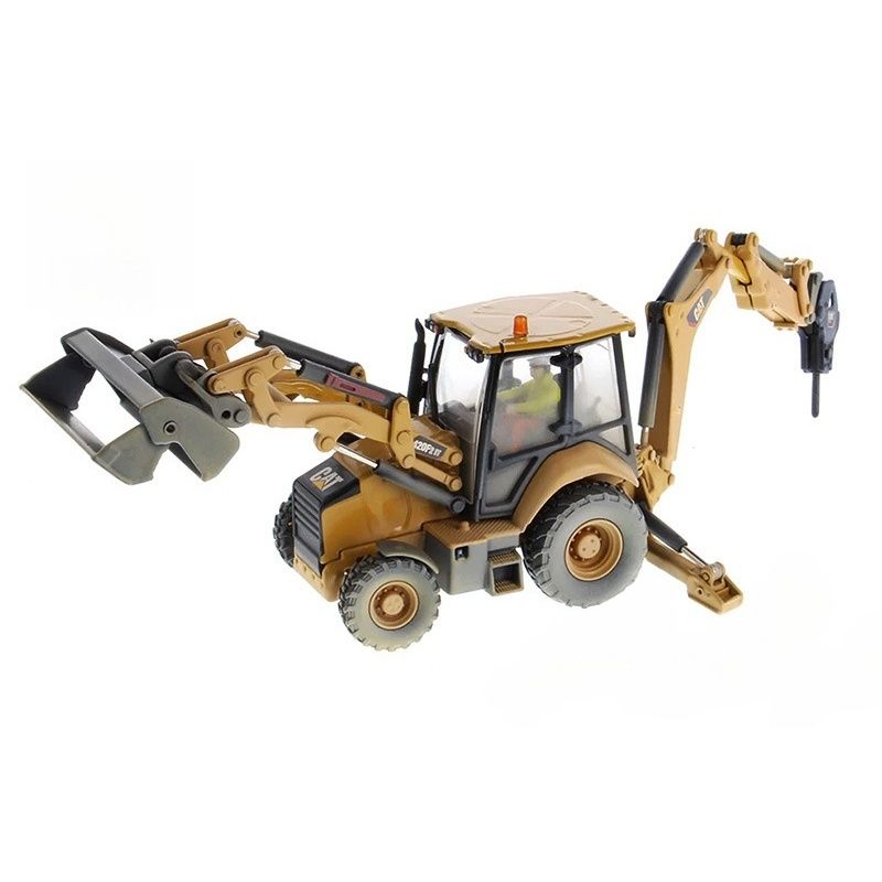 Diecast Masters 420F2IT Skid Steer Loader Backhoe Vàng sơn hoàn thiện Mô hình DM Limited 85755 1/50