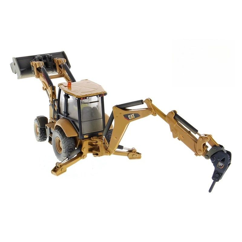 Diecast Masters 420F2IT Skid Steer Loader Backhoe Vàng sơn hoàn thiện Mô hình DM Limited 85755 1/50