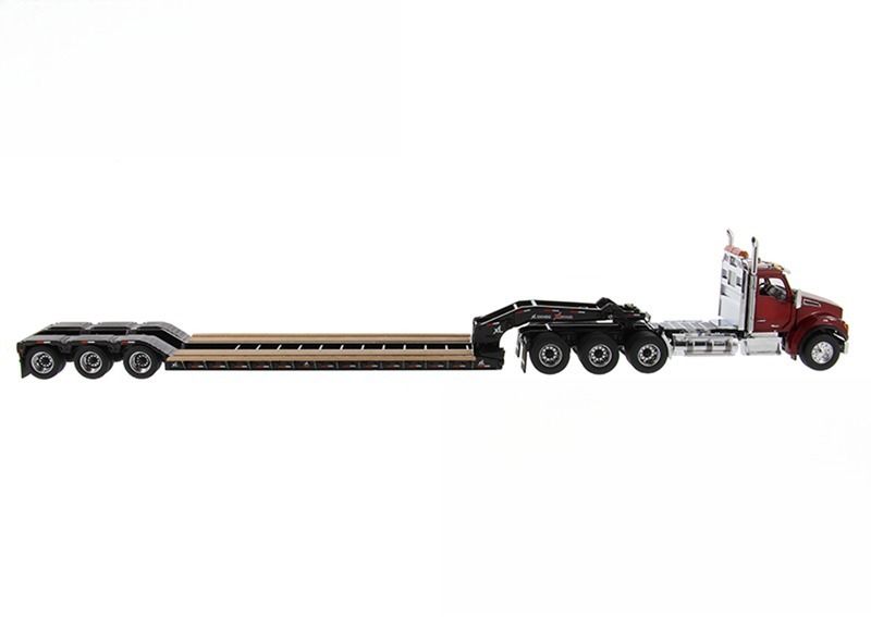 Kenworth T880S Xe kéo tự động Kenworth Mỹ 1/50 Mô hình vận chuyển DM71061 với Booster