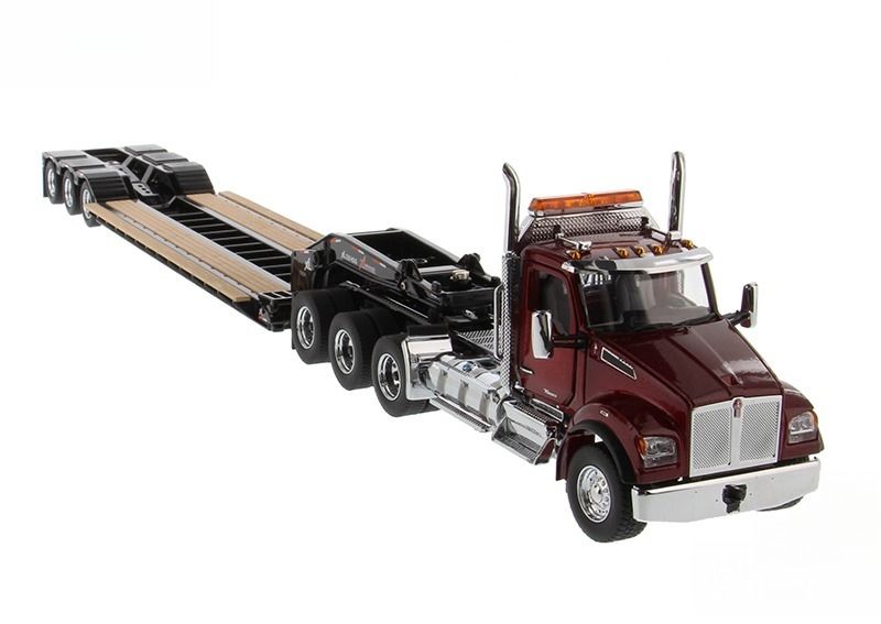 Kenworth T880S Xe kéo tự động Kenworth Mỹ 1/50 Mô hình vận chuyển DM71061 với Booster