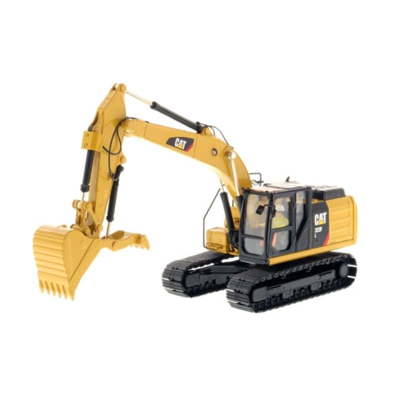 1:64 DM CAT 320F L Xe tải kỹ thuật Excavator Model 85636 với năm công cụ làm việc