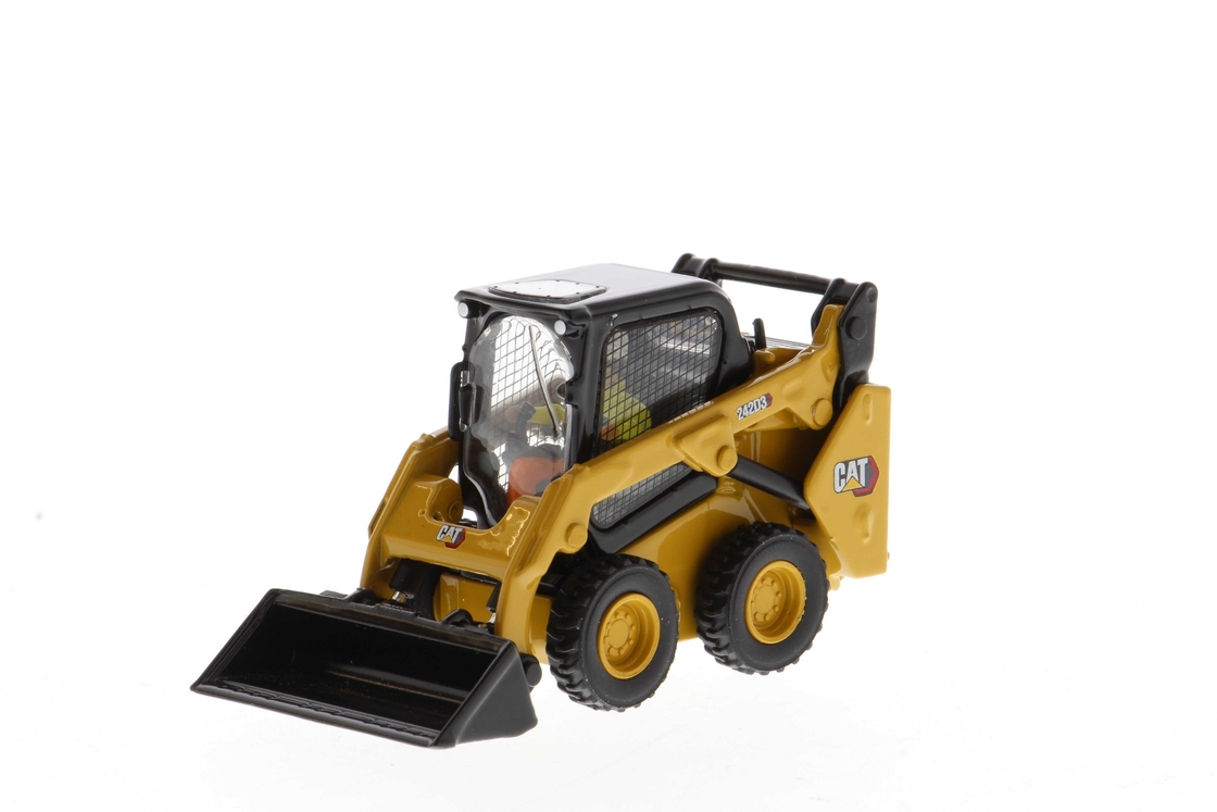 DM 1:50 MÔ HÌNH XE XÚC LẬT BÁNH LỐP NHỎ GỌN CAT 242D3 ĐÚC BẰNG HỢP KIM 85676 ĐỒ CHƠI MÔ HÌNH