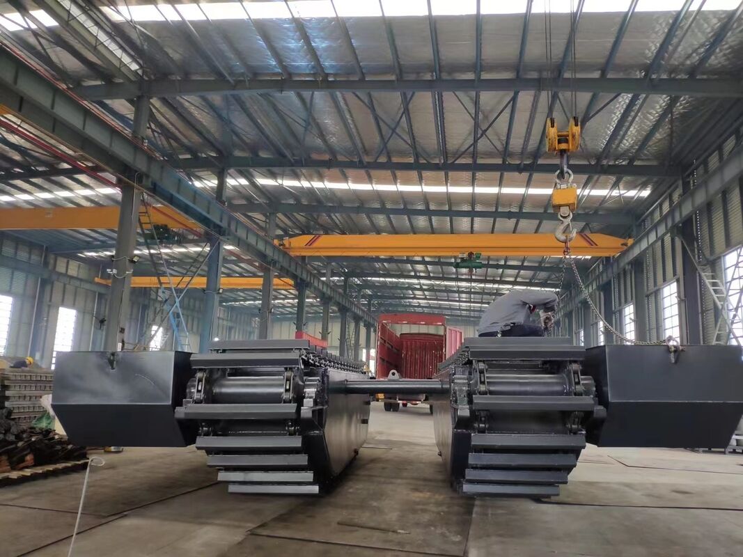 Ước tính 40 tấn thợ đào lưỡng cư đầm lầy Buggy ẩm ướt thợ đào với tàu ngầm nổi Pontoon